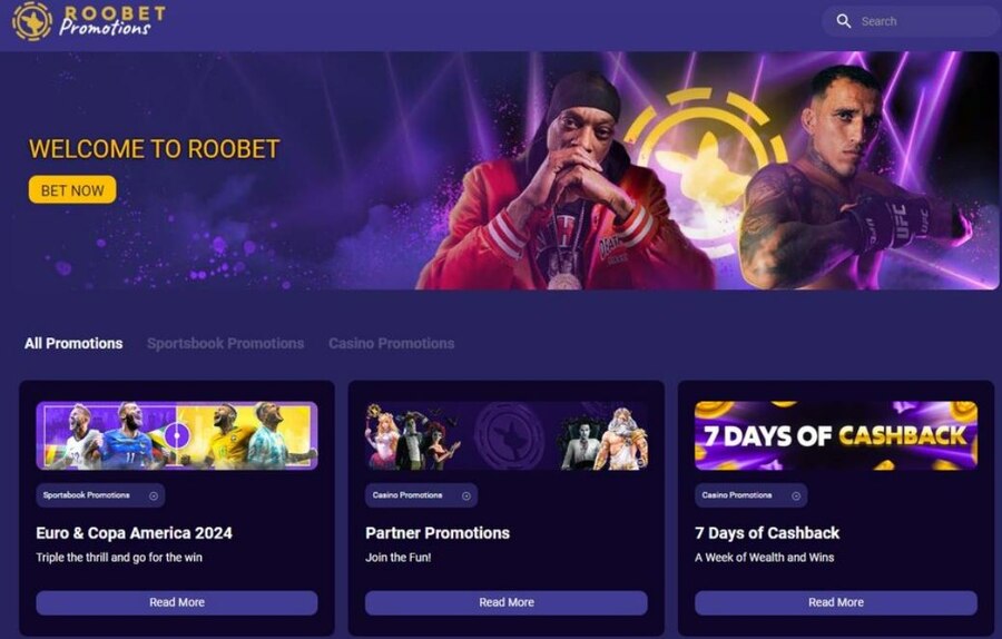 Roobet Homepage