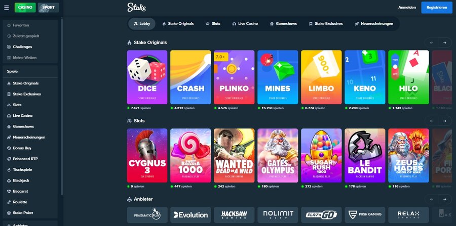 Stake Casino Games Image