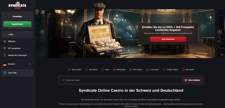Syndicate Casino Home Image