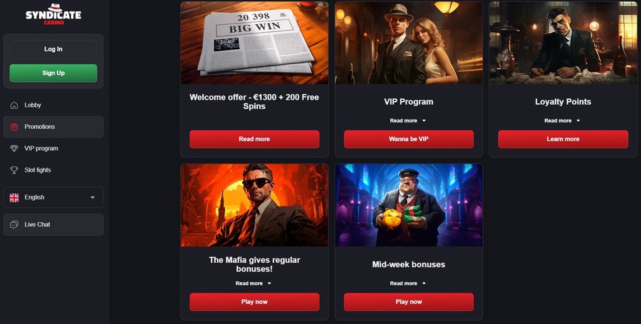 Syndicate Casino Promotions Image
