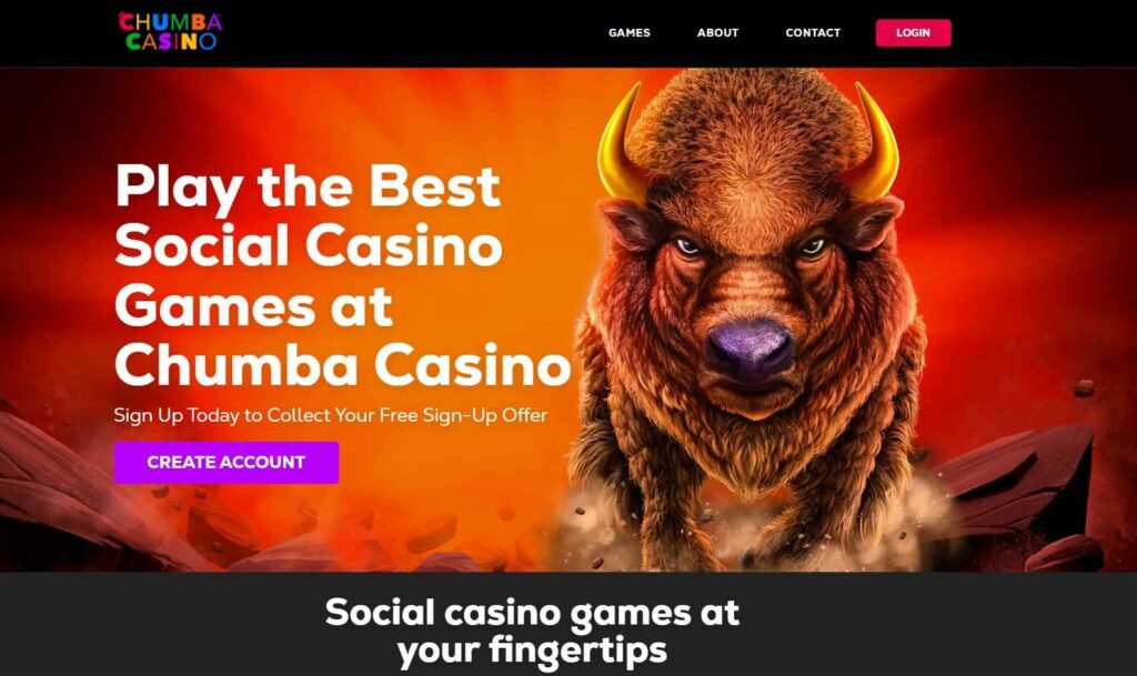 Chumba Casino Homepage Image
