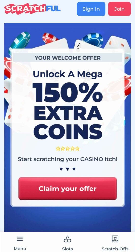 Scratchful Casino Mobile App Image