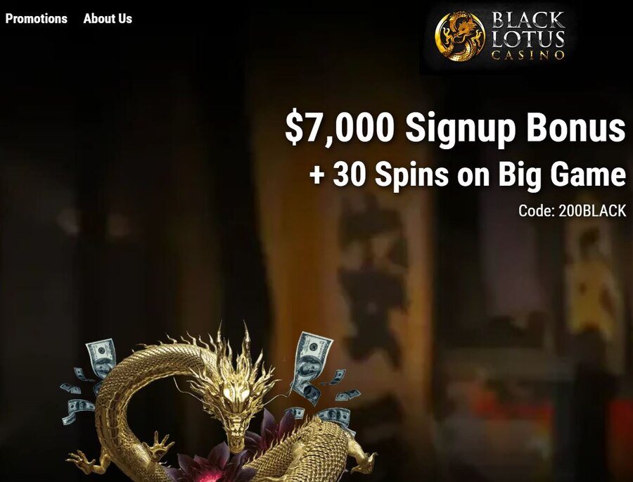 Black Lotus Casino Homepage