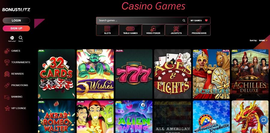 Bonus Blitz Casino Games Image