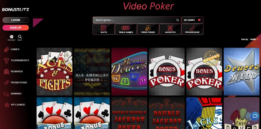 Bonus Blitz Casino Video Poker Image