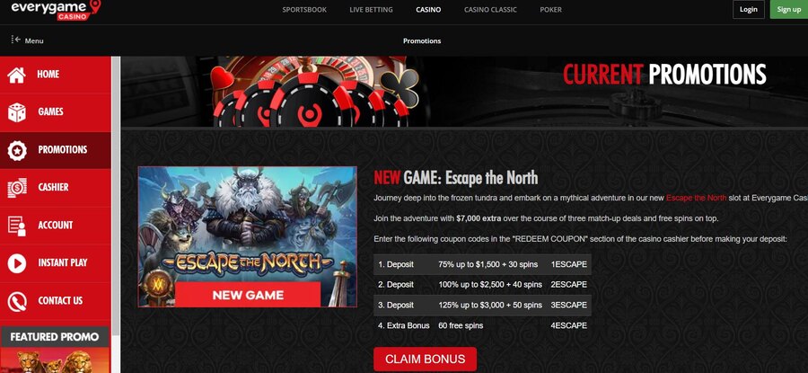 Everygame Casino Promotions