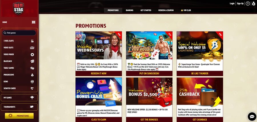 Red Stag Casino Promotions Image