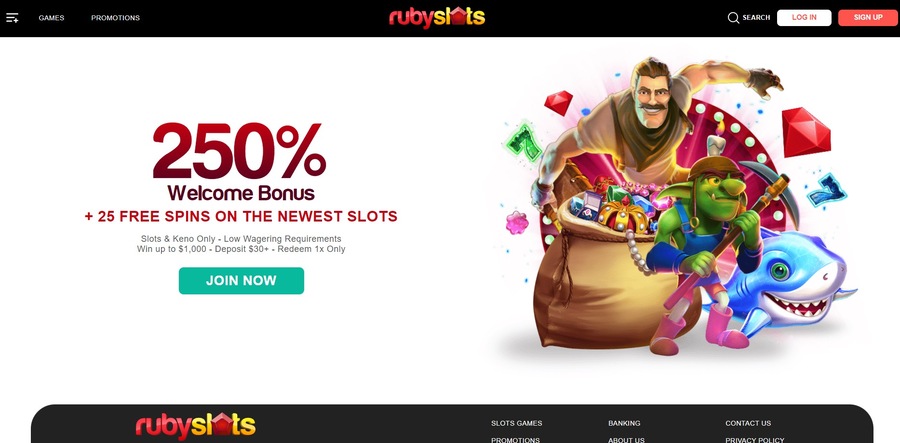 Ruby Slots Casino Welcome Bonus Image