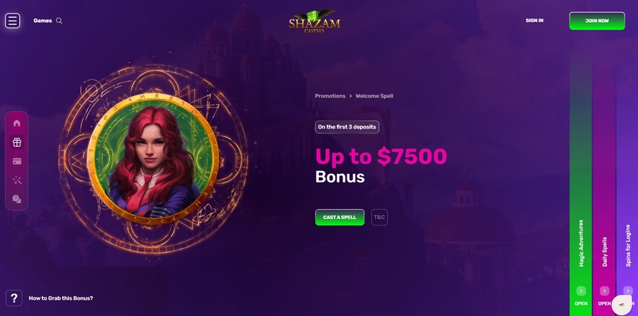 Shazam Casino Promotions Image