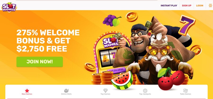 Slot Madness Homepage