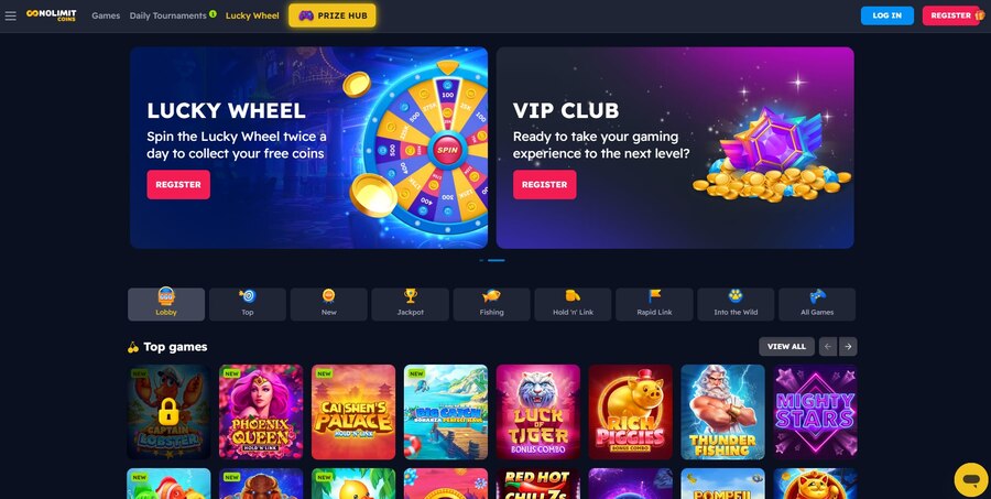 Nolimit Coins Casino Homepage Image